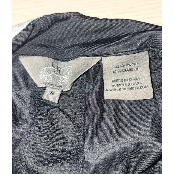 Goode Rider Luxe long sleeve black Equestrian Shirt size S - Picture 5 of 6